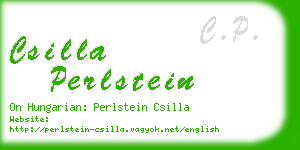 csilla perlstein business card